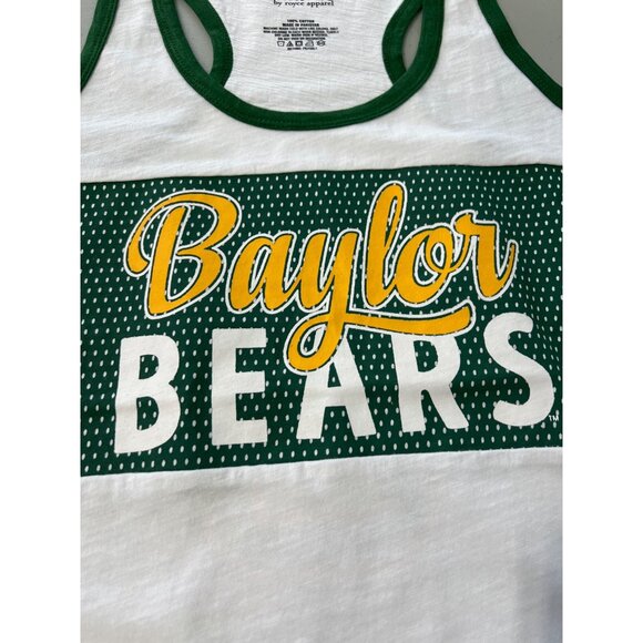 Pressbox Baylor Bears Scoop Neck Tank Top Womens S Sleeveless White University - Picture 5 of 6